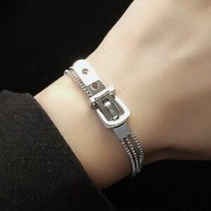 SILVER BUCKLE BRACELET STERLING STAMPED .925